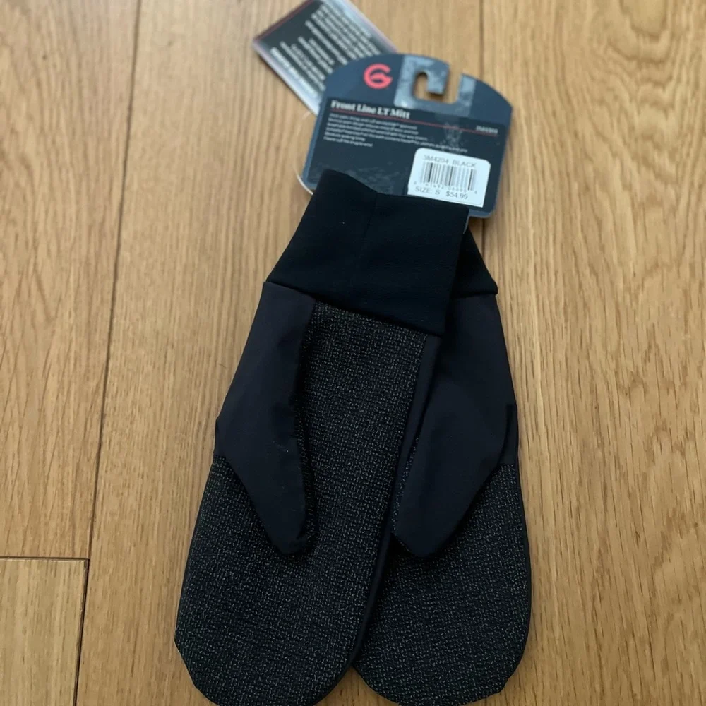 GORDINI Front Line LT Mittens in Black for Women in Small NWT